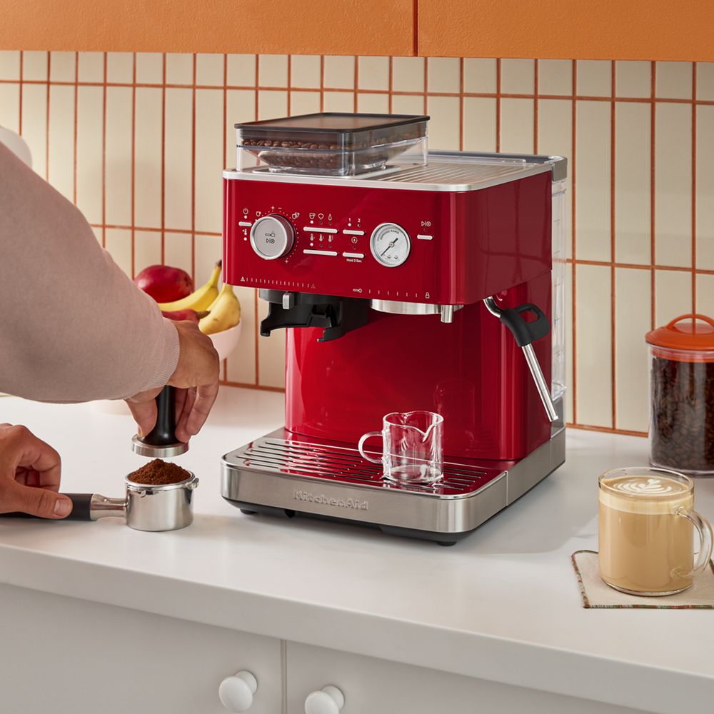 Semi Automatic Espresso Machine with Burr Grinder