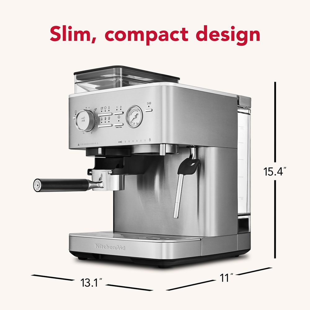 Semi Automatic Espresso Machine with Burr Grinder
