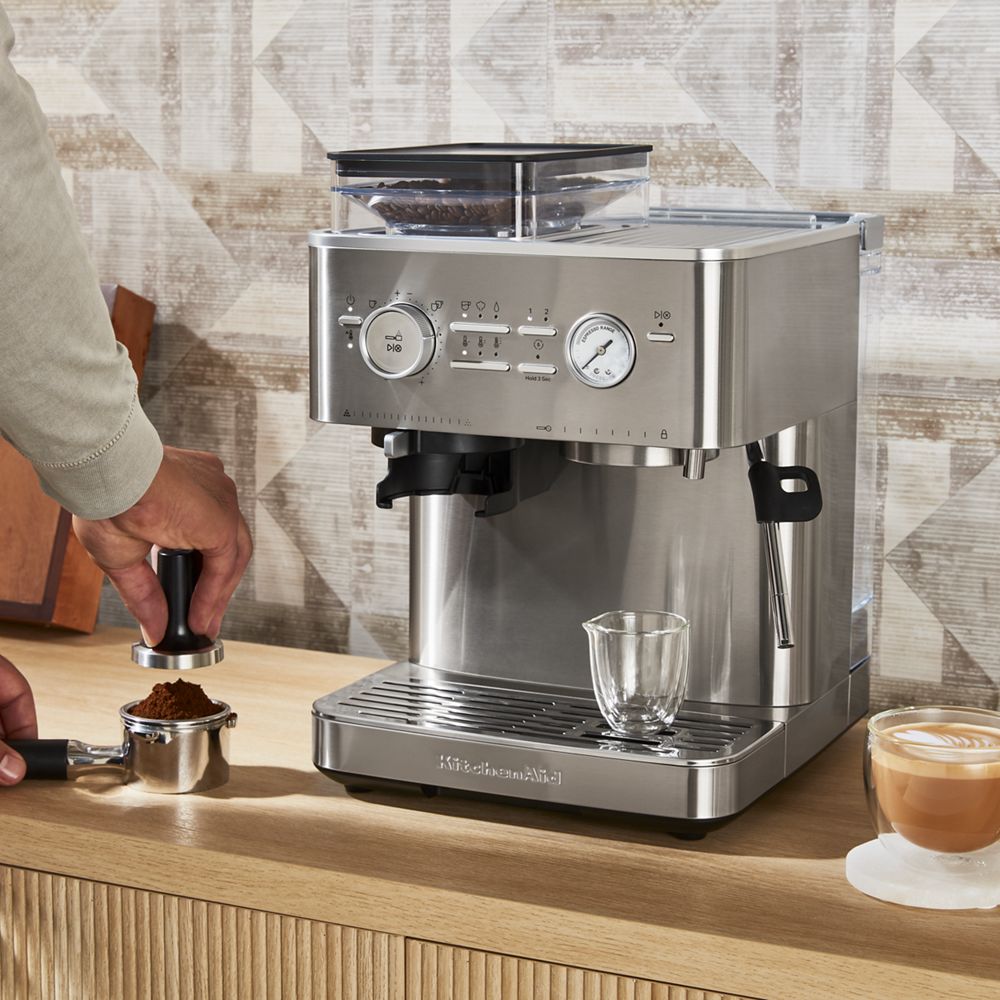 Semi Automatic Espresso Machine with Burr Grinder