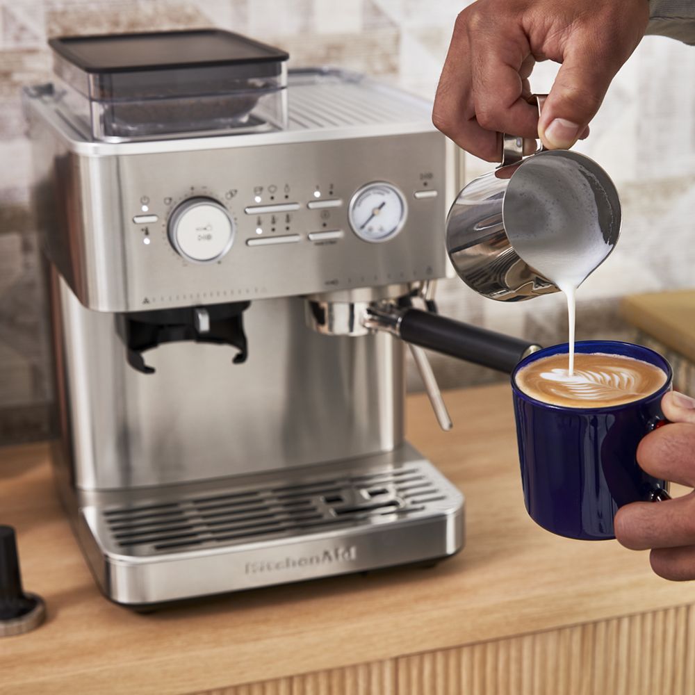 Semi Automatic Espresso Machine with Burr Grinder