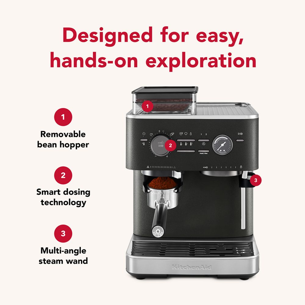 Semi Automatic Espresso Machine with Burr Grinder