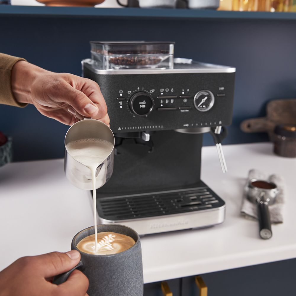 Semi Automatic Espresso Machine with Burr Grinder
