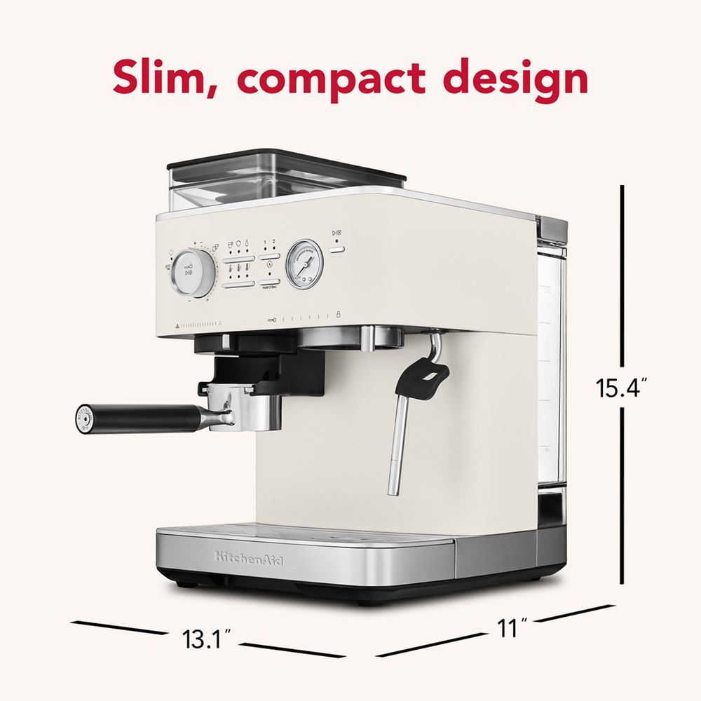 Semi Automatic Espresso Machine with Burr Grinder