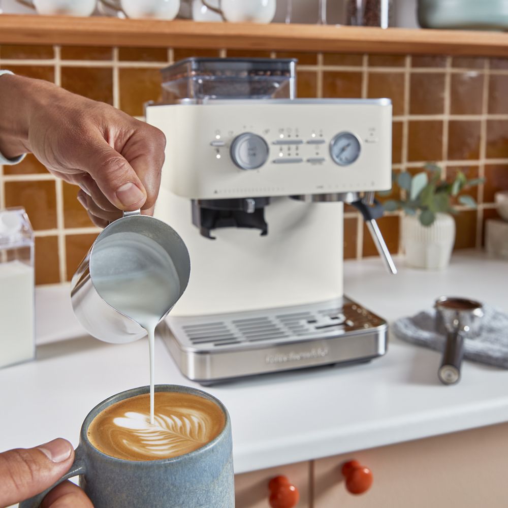 Semi Automatic Espresso Machine with Burr Grinder