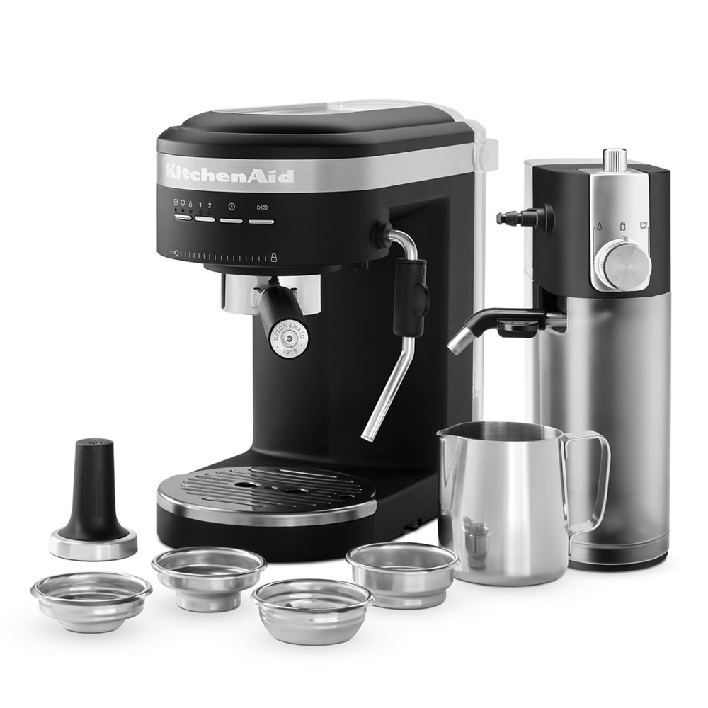Semi-Automatic-Espresso-Machine-and-Automatic-Milk-Frother-Attachment