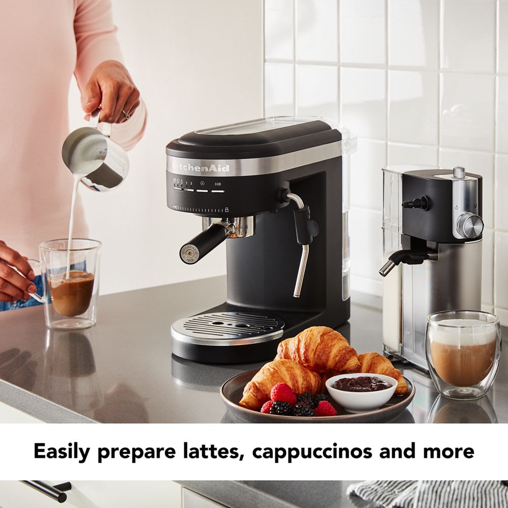 Semi-Automatic-Espresso-Machine-and-Automatic-Milk-Frother-Attachment