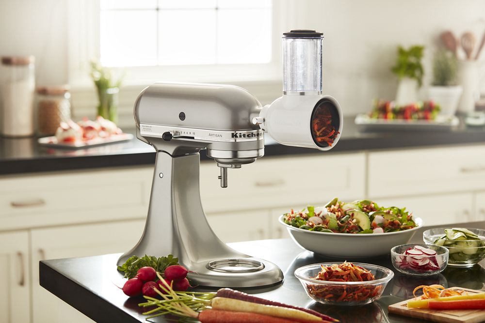 Value Bundle Artisan® Series 5 Quart Tilt-Head Stand Mixer with Fresh Prep Slicer/Shredder Attachment
