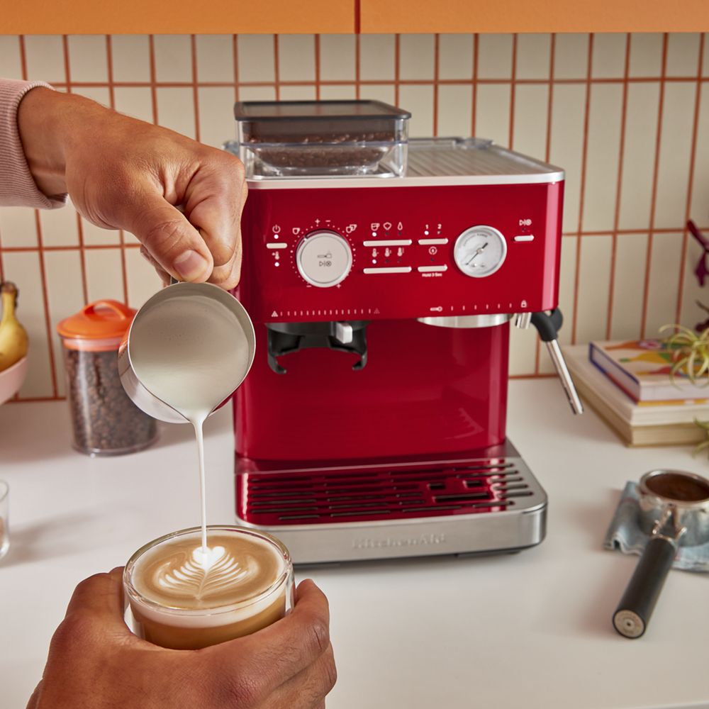 Semi Automatic Espresso Machine with Burr Grinder
